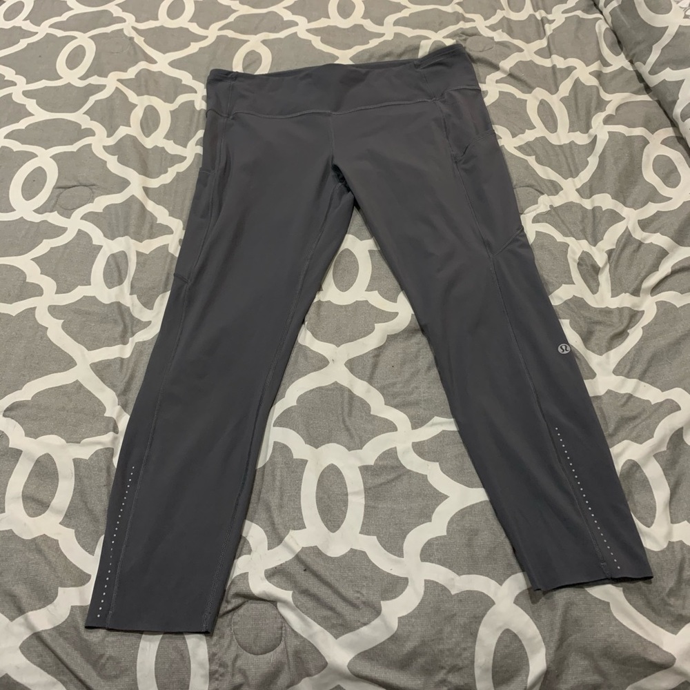 Lululemon Fast & Free 25” leggings in Dark Carbon